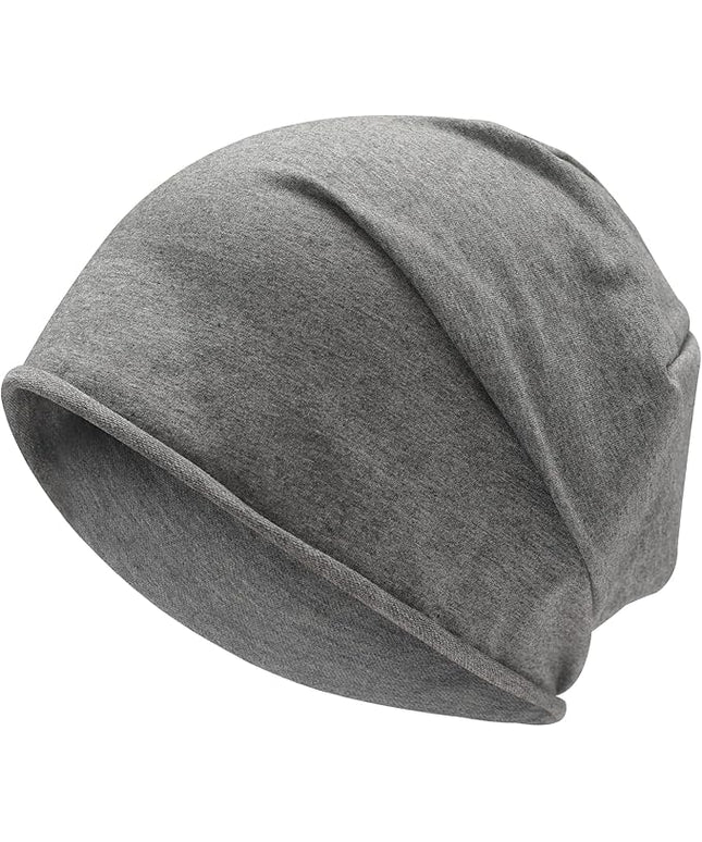 ZLYC Cotton Thin Slouchy Beanie Hat for Men Women Fashion Soft Stretch Knit Skull Cap
