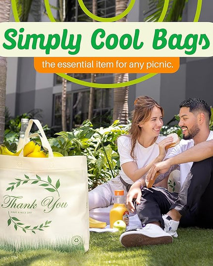 Simply Cool Reusable Grocery Bags Eco-Friendly - Reusable Shopping Bags, Heavy Duty Grocery Bags, Foldable, Tote Bags Bulk