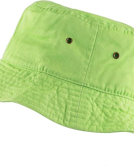 The Hat Depot Bucket Hat - Unisex 100% Cotton & Denim UPF 50 Packable Summer Travel Beach Sun Hat