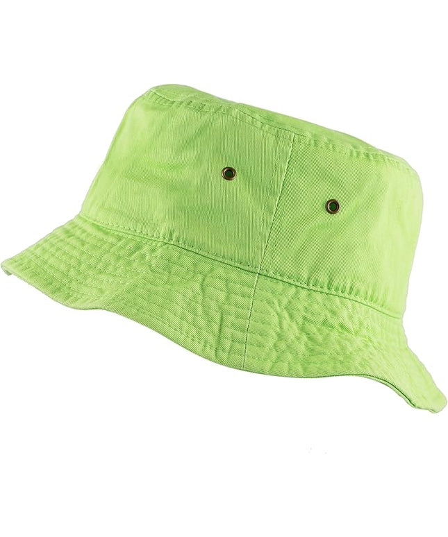 The Hat Depot Bucket Hat - Unisex 100% Cotton & Denim UPF 50 Packable Summer Travel Beach Sun Hat