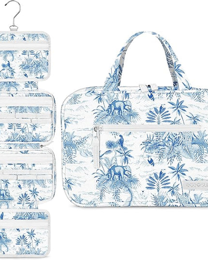 Eco Sun Hanging Travel Toiletry Bag — Designed in Hawaii — Water-resistant Travel Organizer for Bathroom Accessories