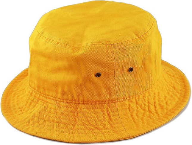 The Hat Depot Bucket Hat - Unisex 100% Cotton & Denim UPF 50 Packable Summer Travel Beach Sun Hat