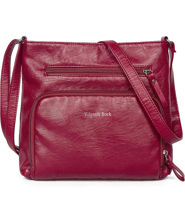 Crossbody Purses for Women Soft Vegan Leather Cross Body Handbag Lightweight Medium Shoulder Purse Travel Casual Bag
