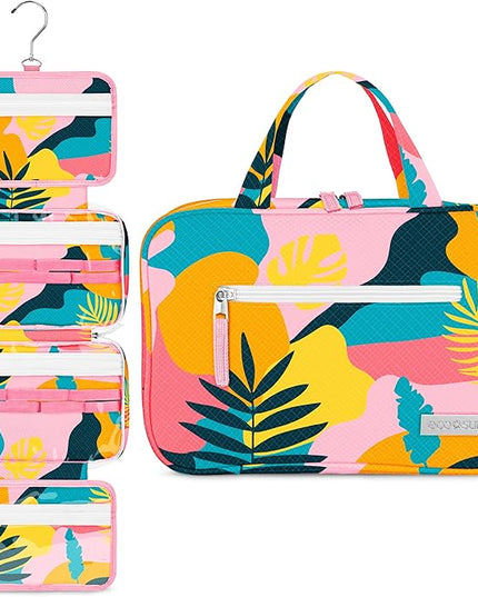 Eco Sun Hanging Travel Toiletry Bag — Designed in Hawaii — Water-resistant Travel Organizer for Bathroom Accessories