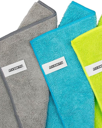 FIXSMITH Microfiber Cleaning Cloth - Pack of 50, Microfiber Towels for Cars 16 x 12 in, Highly Absorbent Cleaning Rags, Lint-Free, Streak-Free Cleaning Cloths for Car Kitchen Home Office