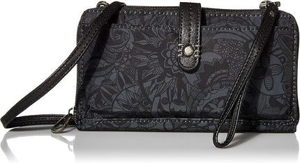 Sakroots Artist Circle Smartphone Crossbody in Coated Canvas, Detachable Wristlet Strap
