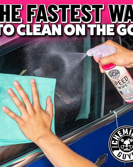 Chemical Guys Speed Wipe Quick Detailer - High Gloss, Streak-Free Shine, Detail Spray for Cars, Trucks, Motorcycles, RVs, and More, Safe on Paint, Glass, Wheels, and Trim, Cherry Scent, 128 fl oz