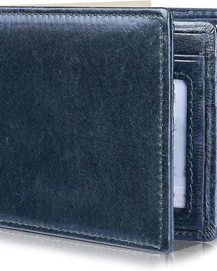 Artpaxy Mens Wallet Bifold Genuine Leather RFID Blocking Wallet for Men with 1 ID Windows 13 Card Holders 2 cash pockets 1 Gift Box