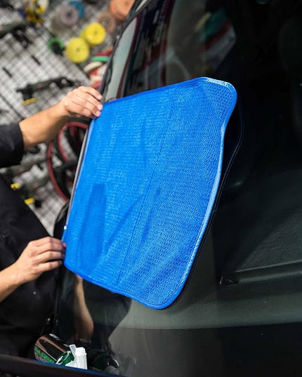 Chemical Guys MIC_708_1 Waffle Weave Towel for Home & Auto Glass, Windows, Mirrors & More, Blue (24 in. x 16 in.)