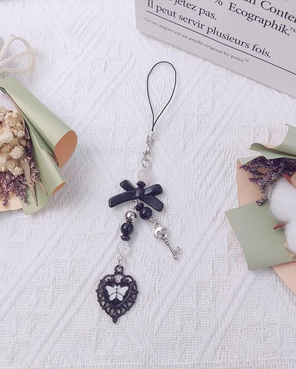 1-4PCS Cute Phone Charms Aesthetic Y2K Cell Phone Charms Strap Strawberry Butterfly Star PhoneCharm Y2K Accessories for Bag Keychain Airpods Camera Pendants Decor