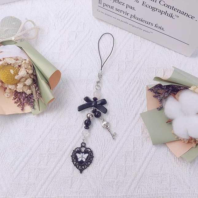 1-4PCS Cute Phone Charms Aesthetic Y2K Cell Phone Charms Strap Strawberry Butterfly Star PhoneCharm Y2K Accessories for Bag Keychain Airpods Camera Pendants Decor