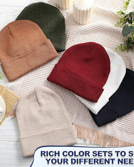 Winter Beanie Hats Bulk for Men Women Beanie Cap for Donation Cozy Knitted Cuffed Skull Cap Gift Soft Ski Hat