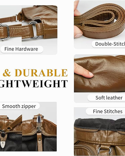 Crossbody Purses for Women Soft Vegan Leather Cross Body Handbag Lightweight Medium Shoulder Purse Travel Casual Bag