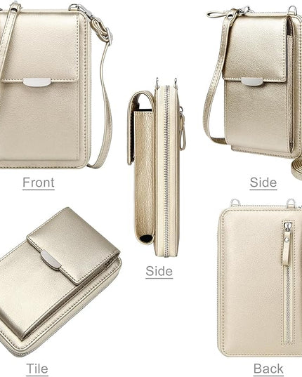 KUKOO Small Crossbody Bag Cell Phone Purse Wallet with Credit Card Slots for Women