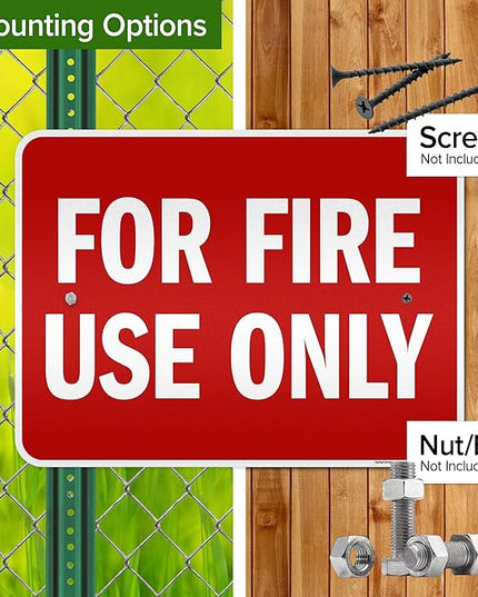 For Fire Use Only Sign, 18x24 Inches, 3M EGP Reflective .080 Aluminum, Fade Resistant, Made in USA by My Sign Center