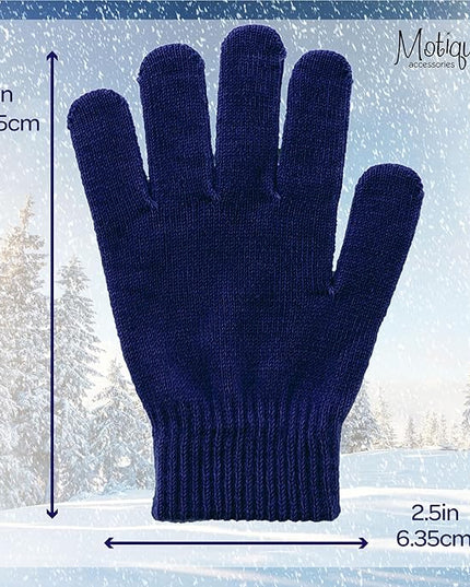 Motique Accessories Ladies Gloves Magic Knit Gloves for Women Solid Colors