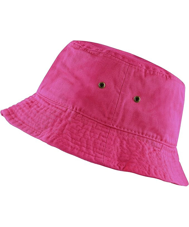 The Hat Depot Bucket Hat - Unisex 100% Cotton & Denim UPF 50 Packable Summer Travel Beach Sun Hat