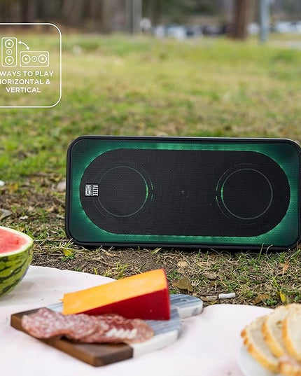 Altec Lansing Shockwave 200 Wireless Party Speaker 180W Bluetooth Speaker with a Long Lasting 12 Hour Battery, Multi LED Party Modes, Multiple bass Boost Modes, Party Sync, AM/FM Radio