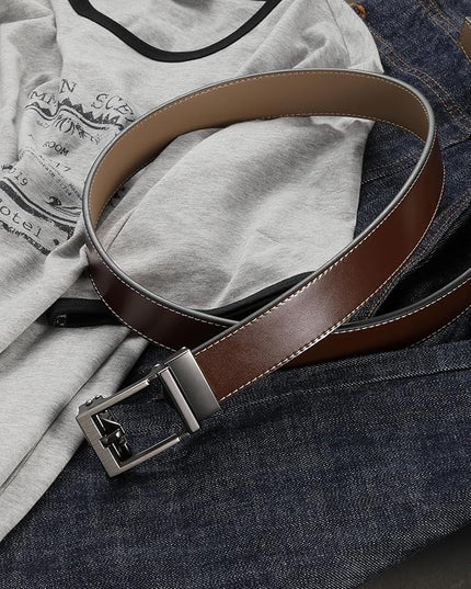 CHAOREN Leather Ratchet Belt Men - Mens Belts Casual Accessories for Every Occasion (35mm)