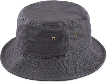 The Hat Depot Bucket Hat - Unisex 100% Cotton & Denim UPF 50 Packable Summer Travel Beach Sun Hat