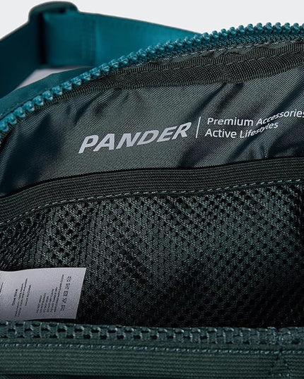 Pander Two Way Zipper Fanny Pack Nylon Everywhere Belt Bag for Women, Water Repellent Waist Packs, Crossbody Bags with Adjustable Strap (Teal Blue).