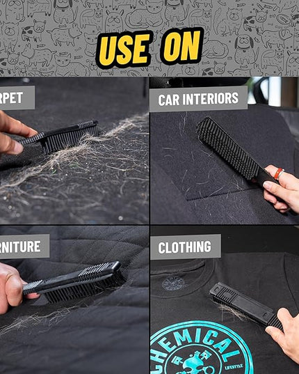 Chemical Guys Professional Rubber Pet Hair Removal Brush – Multi Surface Detailing&Pet Hair Removal Tool for Cars,Trucks,SUVs,RVs&Home – Removes Lint and Debris from Upholstery and Carpet,(Pack of 12)