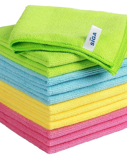 MR.SIGA Microfiber Cleaning Cloth,Pack of 12,Size:12.6" x 12.6"