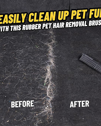 Chemical Guys Professional Rubber Pet Hair Removal Brush – Multi Surface Detailing&Pet Hair Removal Tool for Cars,Trucks,SUVs,RVs&Home – Removes Lint and Debris from Upholstery and Carpet,(Pack of 12)