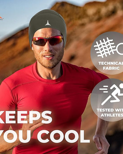 Helmet Liner Sweat Wicking Skull Cap Beanie. Ultimate Performance Moisture Wicking. Fits Under Helmets