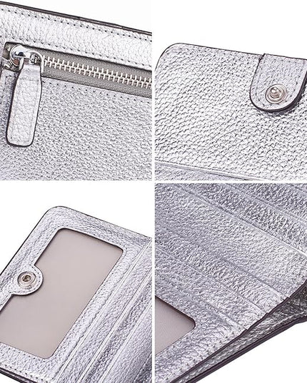 AINIMOER Small Leather Wallet for Women, Ladies Credit Card Holder RFID Blocking Women's Mini Bifold Pocket Purse