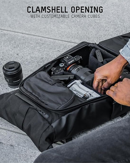 WANDRD PRVKE Lite: Weather-Resistant Travel & Camera Backpack with Laptop Sleeve, Quick Side Access, Clamshell Opening – Ideal Photography & Travel Bag