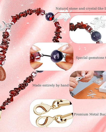 Marble Beaded Phone Wrist Strap,Detachable Phone Bracelet Strap with Tether Tab,Hands-Free Wristlet Strap (wine red)