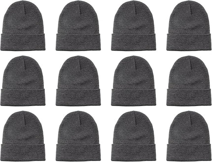 Gelante Unisex Beanie Cap Knitted Warm Solid Color and Multi-Color Multi-Packs