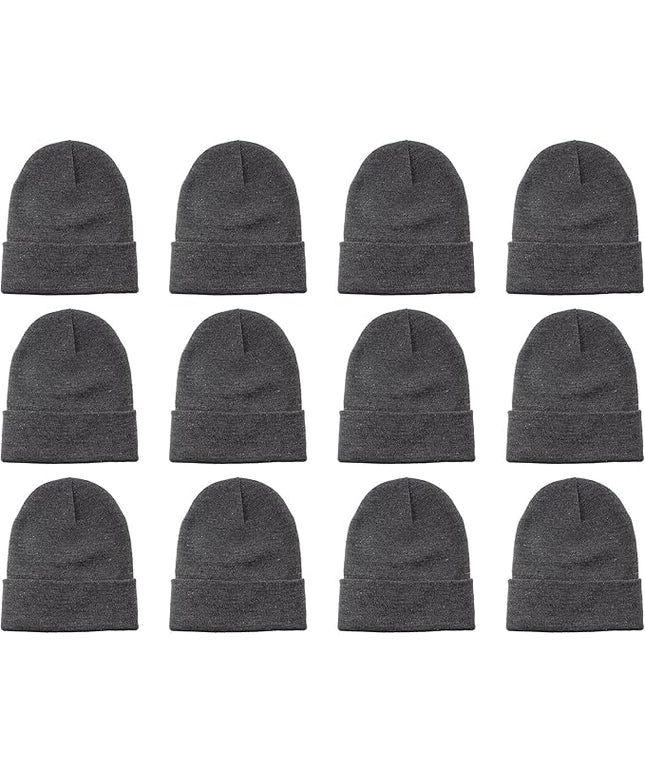 Gelante Unisex Beanie Cap Knitted Warm Solid Color and Multi-Color Multi-Packs