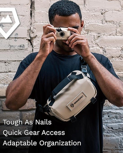 WANDRD ROGUE V1 3L Sling: Compact Camera Sling and Crossbody Bag with Fast Access, 3-Way Carry– Lightweight Everyday Bag Great for Travel, Photography, and Daily Use (Yuma Tan)