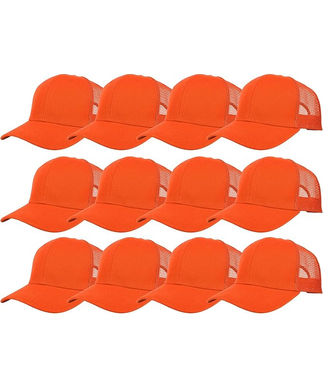 Gelante Mesh Trucker Hat Baseball Cap Structured Front Panel Wholesale LOT 12 Pack
