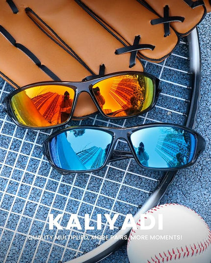 KALIYADI 4 Pack Polarized Sunglasses-Men Sports Sun-glasses: Mens Sunglasses UV Protection for Fishing Driving Cycling