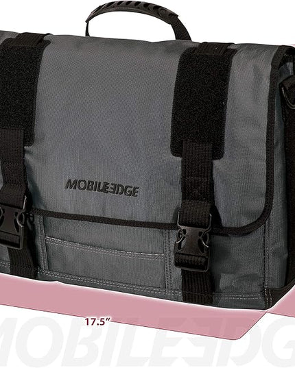 Mobile Edge Laptop Messenger Bag for Men and Women, Fits Up To 17.3 Inch Laptops, Graphite, MEGME