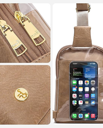 INICAT Sling Bag for Women Touchscreen Small Crossbody Cell Phone Purse Fanny Pack