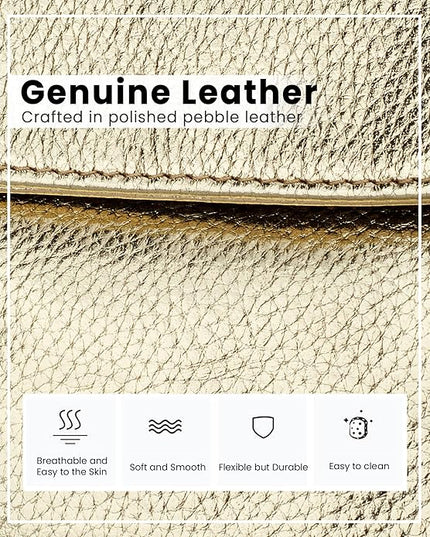 befen Genuine Leather Small Crossbody Bags for Women, Cell Phone Cross body Purse Bag with RFID Blocking Card Slots