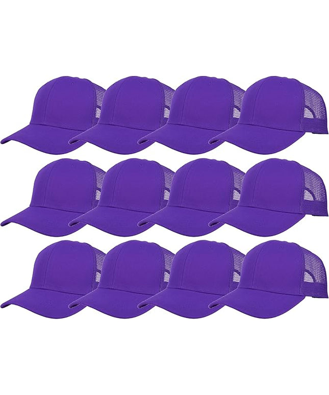 Gelante Mesh Trucker Hat Baseball Cap Structured Front Panel Wholesale LOT 12 Pack