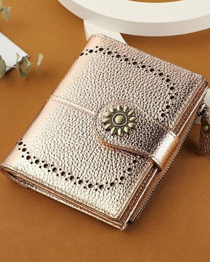 Lavemi Womens Leather Wallet Small Compact RFID Blocking Credit Card Case Purse with Zipper Pocket | Small, Compact, RFID Blocking, Zipper Pocket, Small, Compact