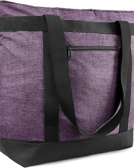 BeeGreen Cooler Bag Soft Leakproof Insulated Tote with Zipper for Beach Travel Grocery