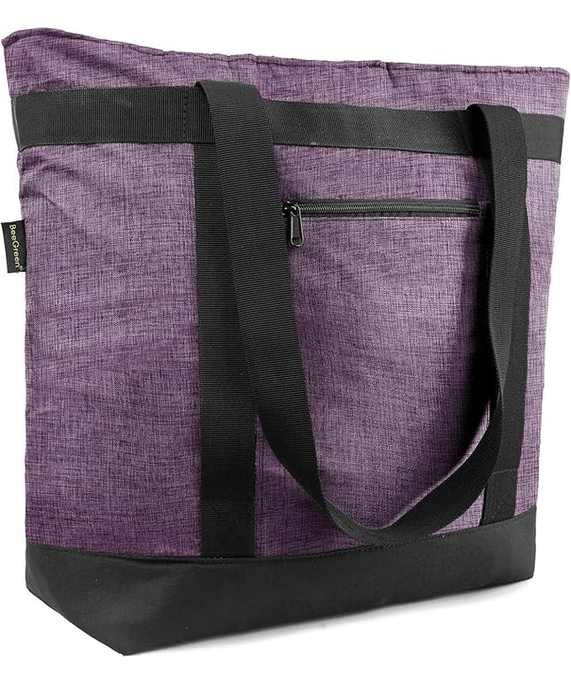 BeeGreen Cooler Bag Soft Leakproof Insulated Tote with Zipper for Beach Travel Grocery