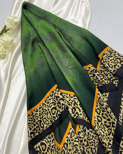 Julunar Silk Like Head Scarf for Women - Satin Large Hair Scarves - 35" Square Silk Hair Wrap for Sleeping with Gift Packed