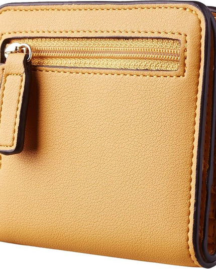 Toughergun Women’s Small Slim Leather Wallet with RFID Protection, Compact Bifold Mini Purse with Clear ID Window