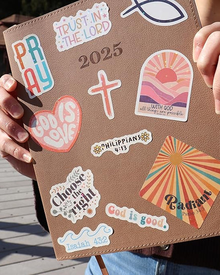 123 PCS Christian Bible Verse Stickers by Puraesla – Scripture Inspiring Journaling & Religious Study Decals for Water Bottles, Laptops, Notebooks – Vinyl Waterproof