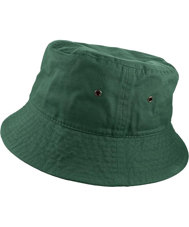 Gelante Solid Color 100% Cotton Bucket Hat for Women and Men Packable Travel Summer Beach Hat