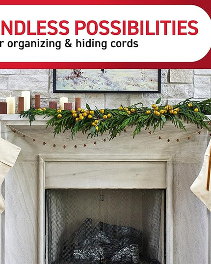 Command Garland Holder, Fireplace Mantle Garland Holder for Displaying Garlands, Wreaths, and Holiday Decor Without Leaving Damage, Holes, or Residue, Holds 2lbs, Green, 6 Pack