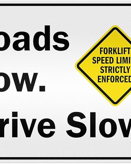 Loads Low Drive Slow Sign, 24x30 Inches, 3M EGP Reflective .080 Aluminum, Fade Resistant, Made in USA by My Sign Center